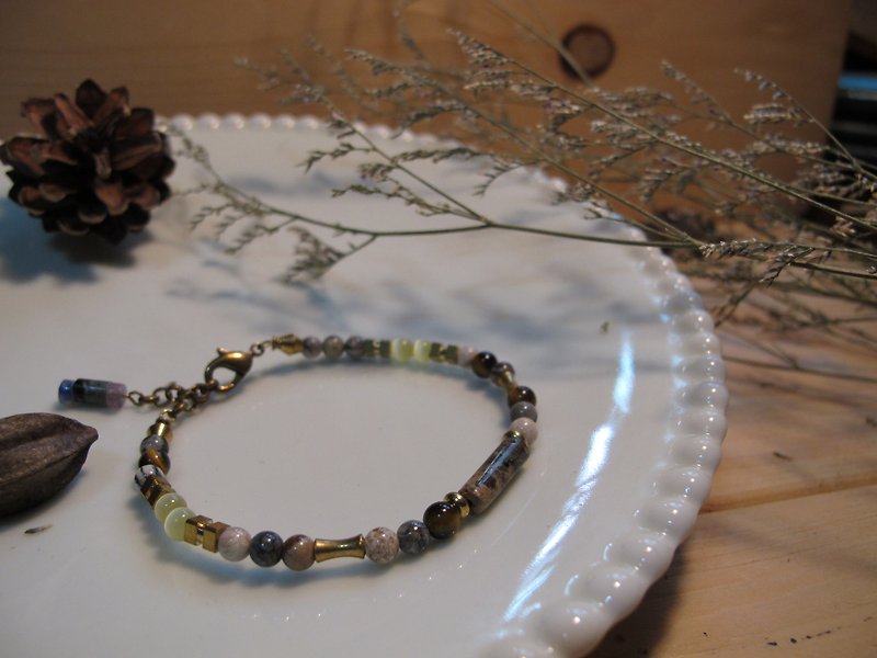 ▲ Wallflower / natural stone bracelet - Bracelets - Gemstone 