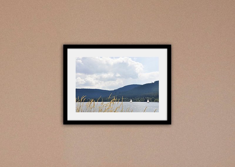 Photography German Black Forest Lake View (without frame / price increase box) - Posters - Paper Blue