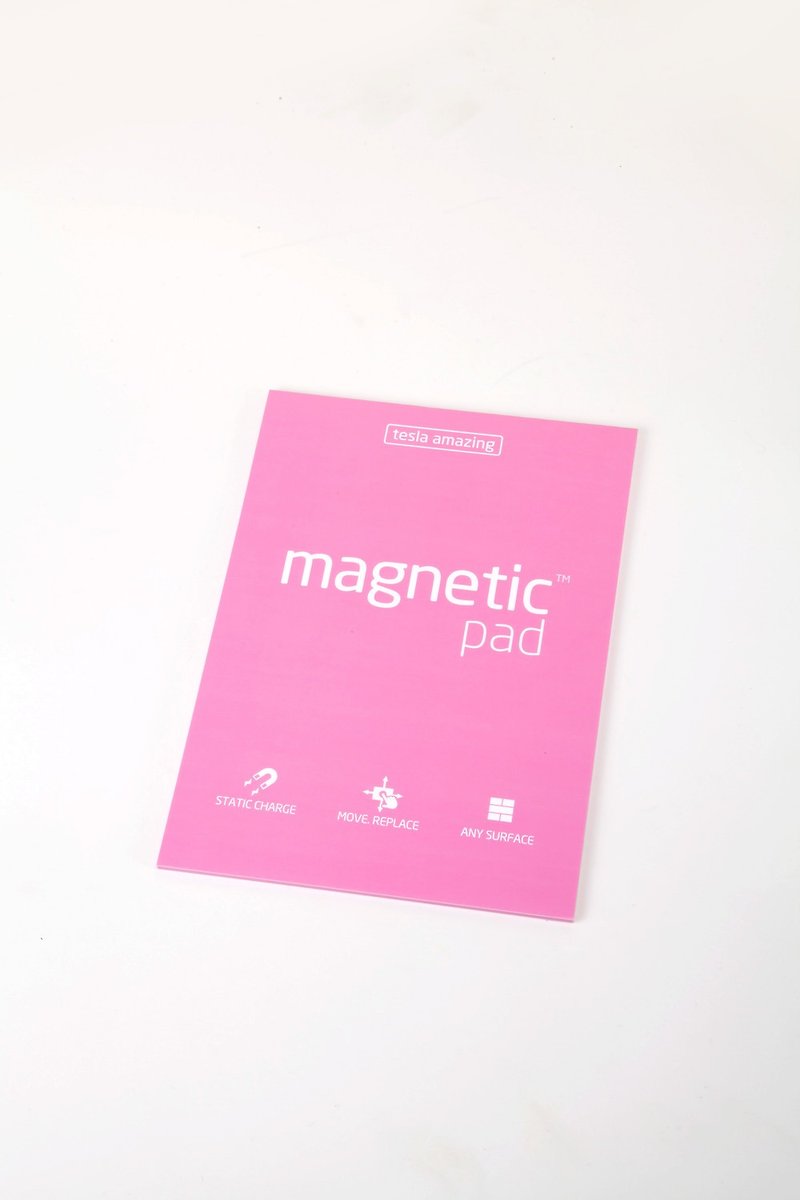 /Tesla Amazing/ Magnetic PAD 磁力便利貼 A5 粉紅 - 貼紙 - 紙 多色