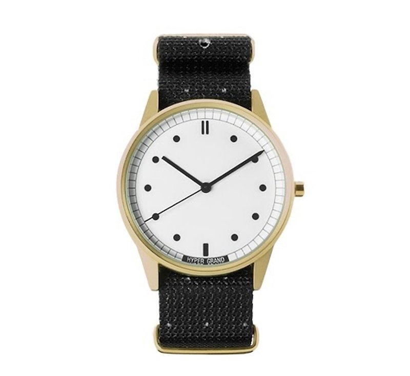 HYPERGRAND - 01 Basic Series - BIGSBY Bisby Watch (Gold) - นาฬิกาผู้ชาย - วัสดุอื่นๆ สีดำ