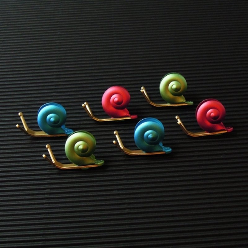 Desk + 1 │ slow living snail magnet group (6 Pack) - สติกเกอร์ - โลหะ หลากหลายสี