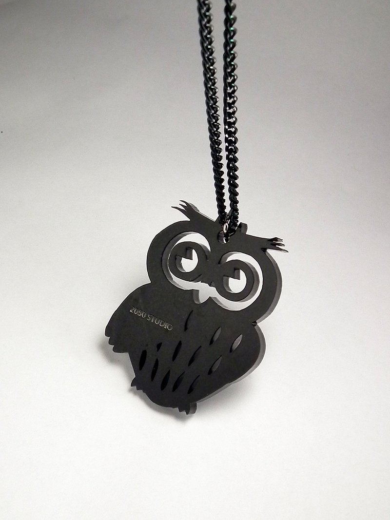 Lectra Duck▲Owl▲Necklace/Keyring - Necklaces - Plastic Black