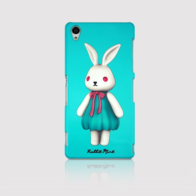 (Rabbit Mint) Mint Rabbit Phone Case - Bu Mali Merry Boo - Sony Z3 (M0002) - Phone Cases - Plastic Blue