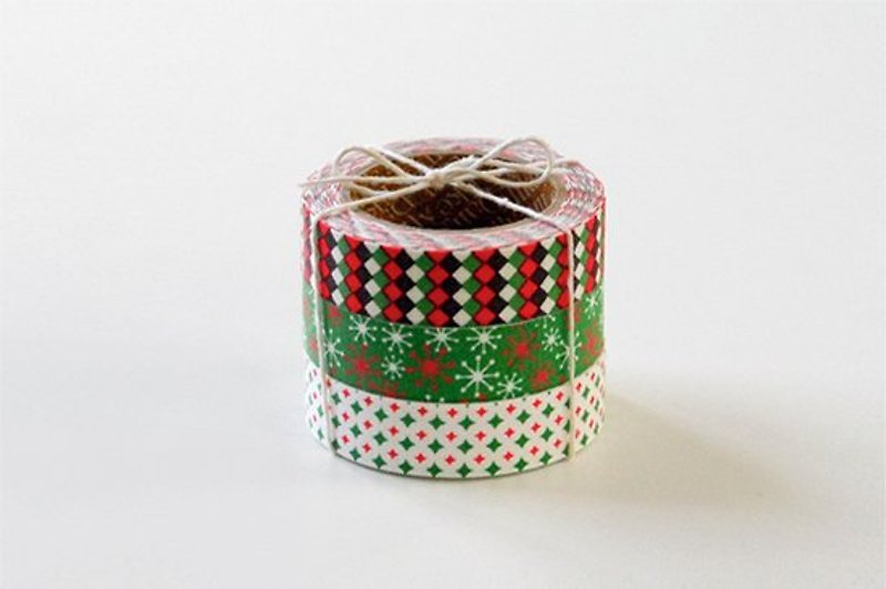 Dailylike fabric tape 北歐風布膠帶(三入) 26-twinkle,E2D54029 - 紙膠帶 - 其他材質 綠色