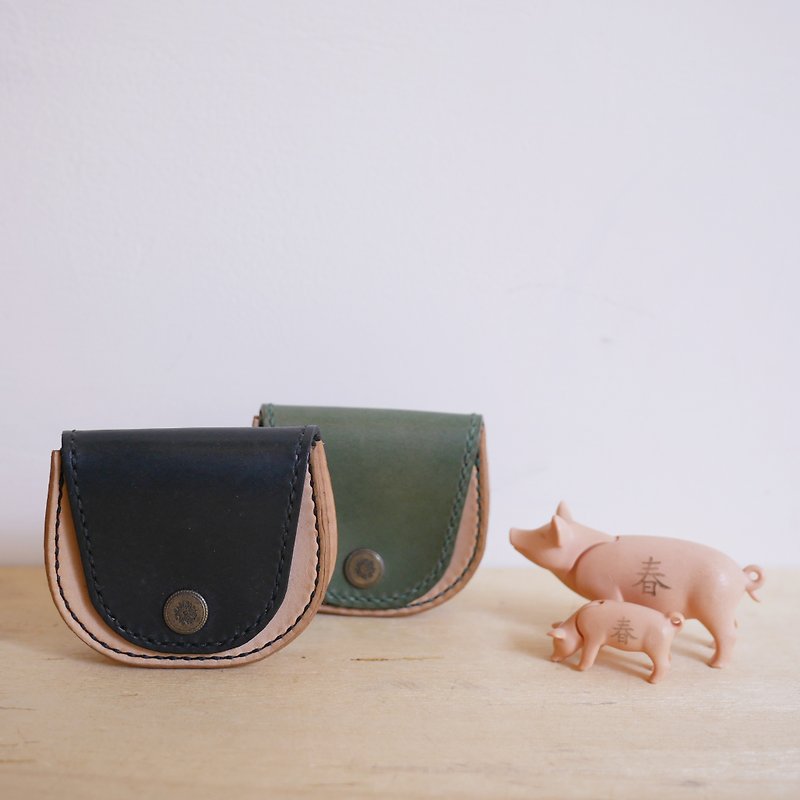 Vegetable tanned horseshoe purse - Coin Purses - Genuine Leather Multicolor