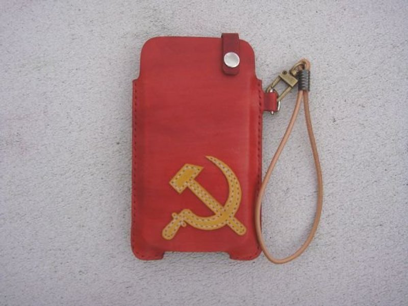 [ISSIS] Military Style Series (4) Handmade Mobile Phone Case - Other - Genuine Leather Red