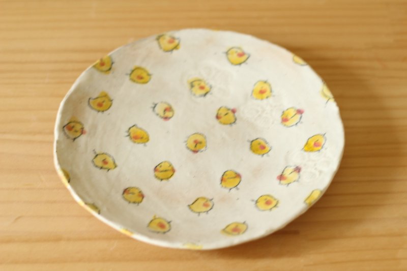 粉引きひよこのパスタ皿。 - 碟子/醬料碟 - 其他材質 黃色