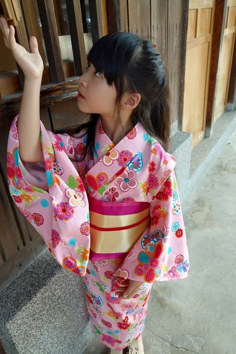 Angel Nina hand-made kimono pink flowers birthday party shall adult version cosplay - เสื้อผู้หญิง - วัสดุอื่นๆ สึชมพู