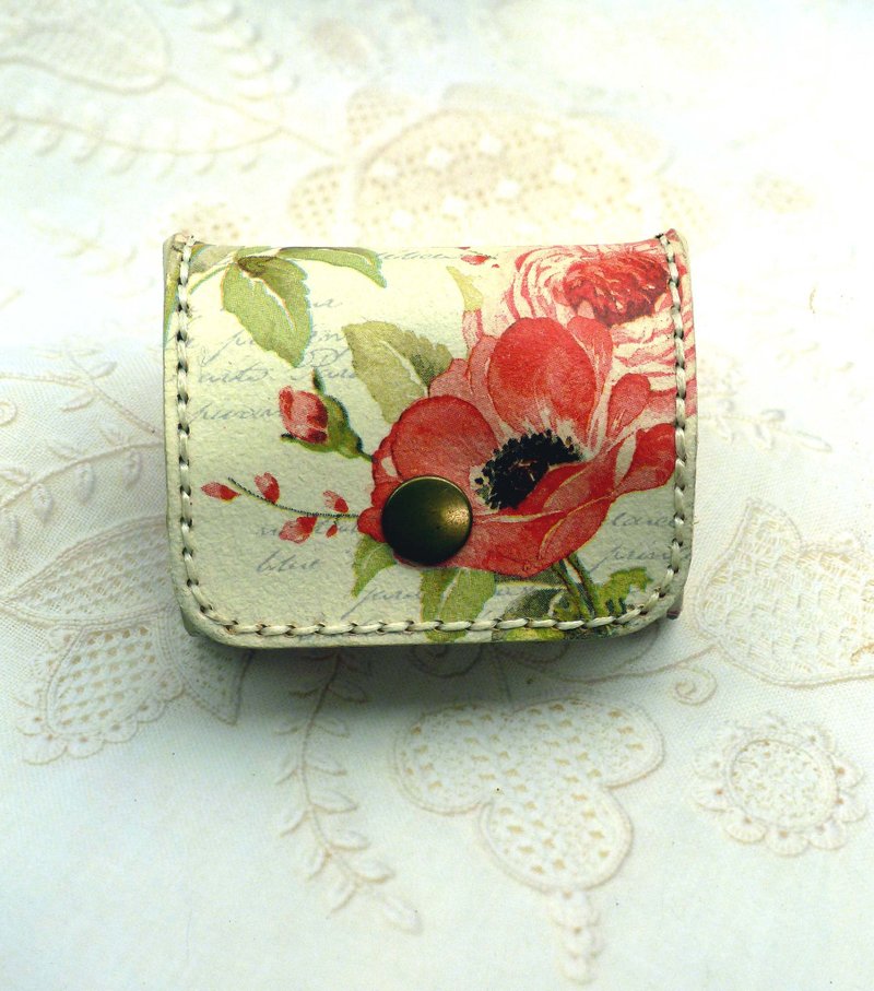 Hand-stitched leather coin purse - กระเป๋าใส่เหรียญ - หนังแท้ 