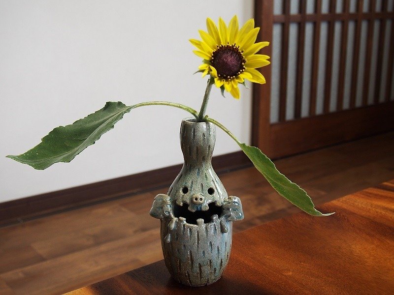 陶器 花瓶 花插 花器  【kimosu】yh-019 - 植栽/盆栽 - 其他材質 綠色