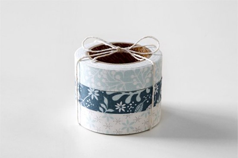 Dailylike fabric tape 北歐風布膠帶(三入) 41-frosty,E2D54173 - Washi Tape - Other Materials Blue