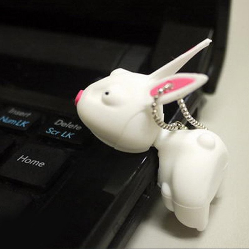 Kalo卡樂創意 動物造型隨身碟4G 兔子 交換禮物 聖誕禮物 - USB 手指 - 矽膠 