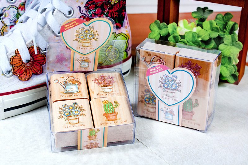 Four into the stamp set - small pot - Stamps & Stamp Pads - Wood 