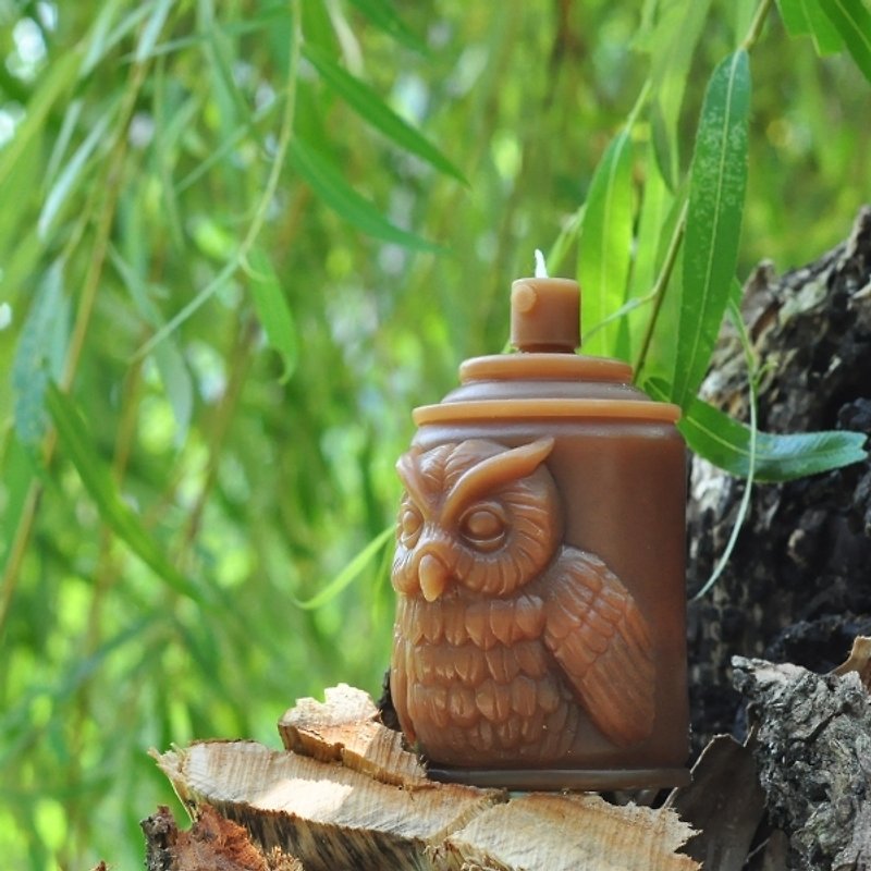 Owl Cheney - Candles & Candle Holders - Wax Brown