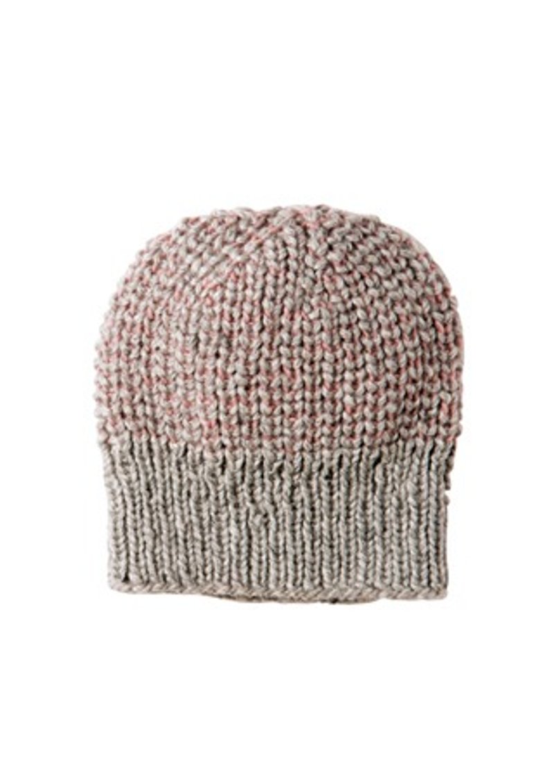 Earth tree fair trade- "hat Series" - hand-knitted woolen caps (gray pink) - หมวก - ขนแกะ 