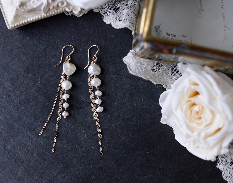 Piercing and earrings aletta - Earrings & Clip-ons - Gemstone White