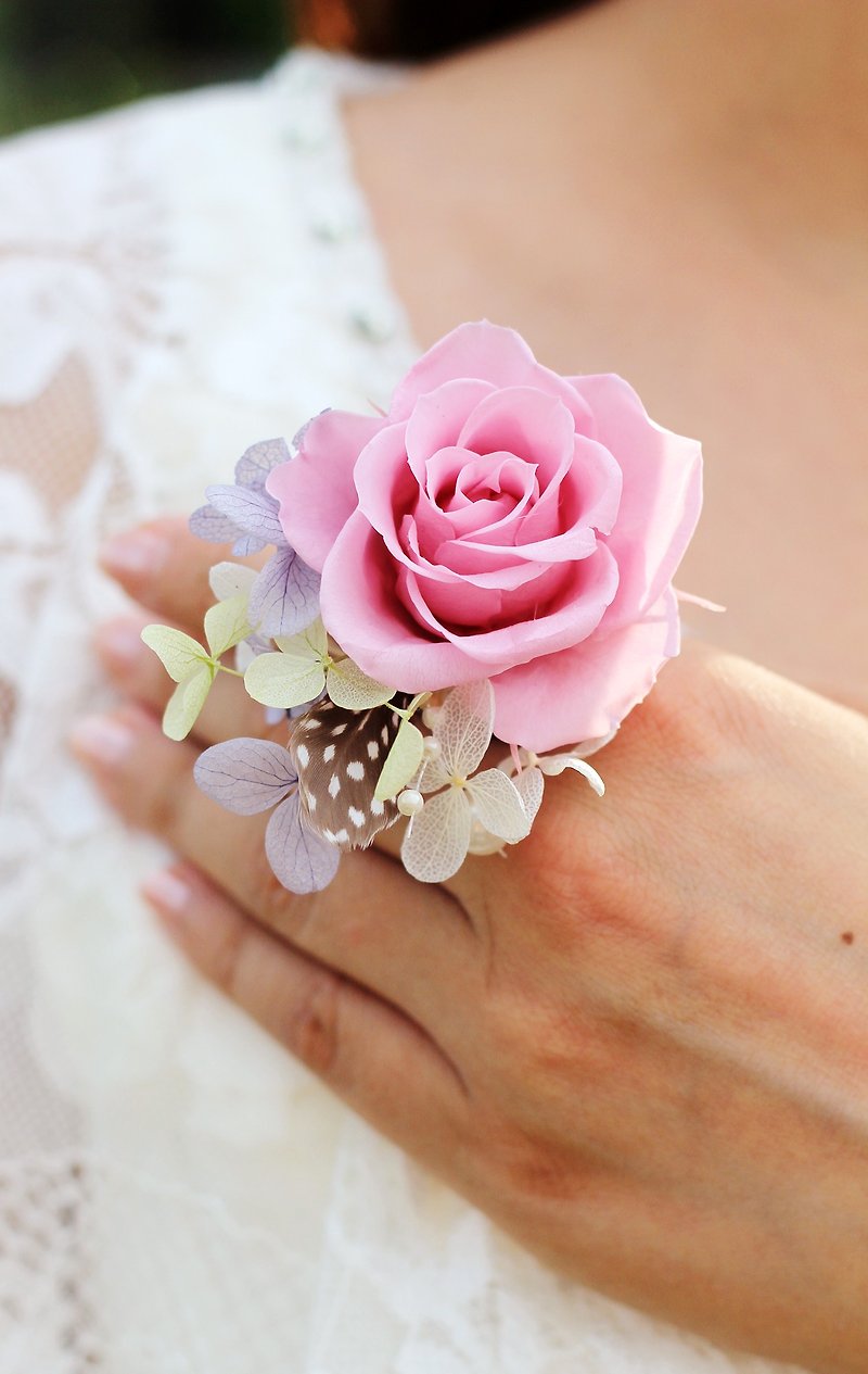 Amaranth Flower Ring [series] section rose / pink - General Rings - Plants & Flowers Orange