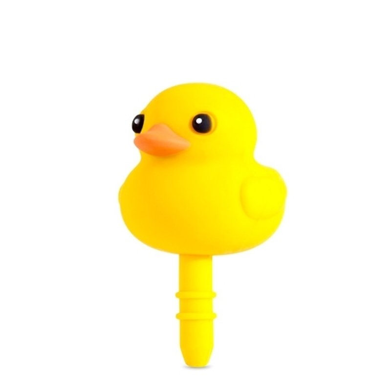 Duck Ear Cap 黃色鴨鴨防塵耳機塞 - 手機/平板支架 - 矽膠 黃色