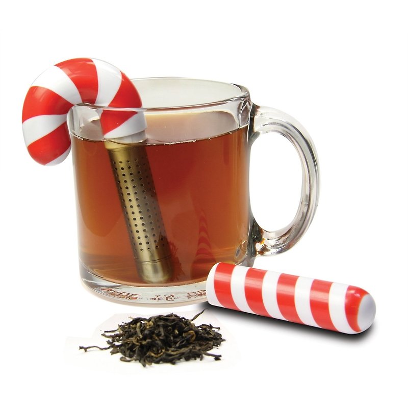 [DCI] candy crutch tea strainer - ถ้วย - โลหะ สีแดง