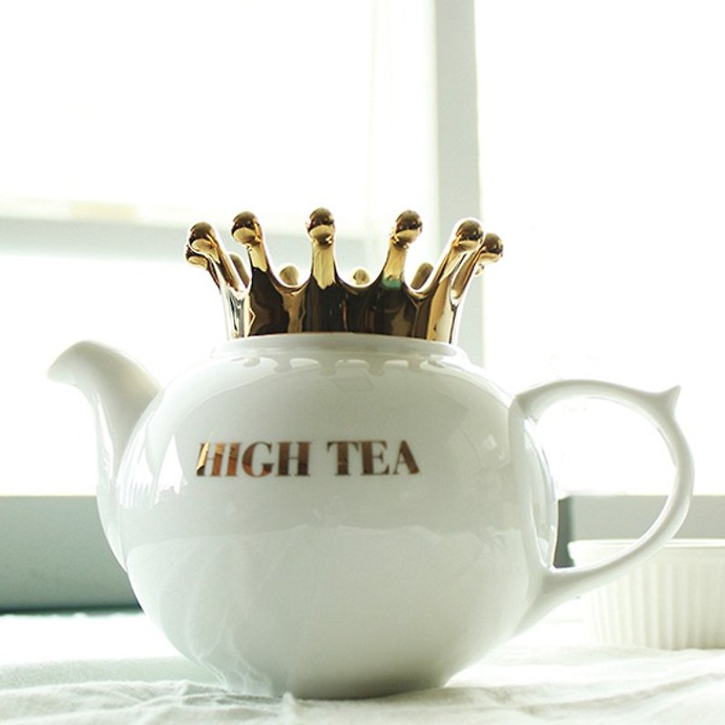 Crown Teapot - Teapots & Teacups - Porcelain White
