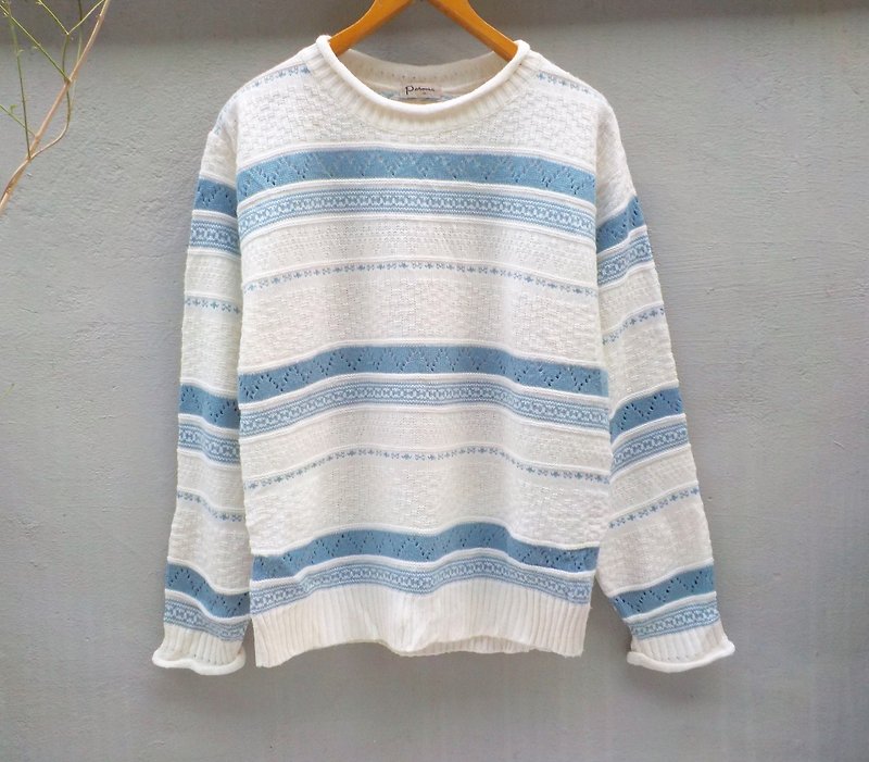 FOAKヴィンテージスカイブルーのセーター - ニット・セーター メンズ - その他の素材 ホワイト