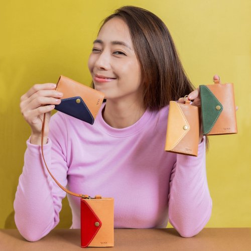 MUMU genuine leather ID coin purse - 8 colors available [customized engraving]