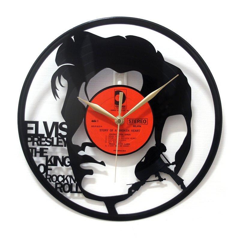 Elvis Vinyl clock - นาฬิกา - วัสดุอื่นๆ สีดำ