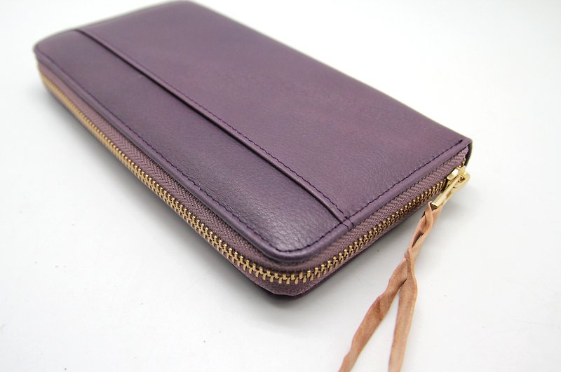 Pastel long zipper bag (5) - Clutch Bags - Genuine Leather Multicolor