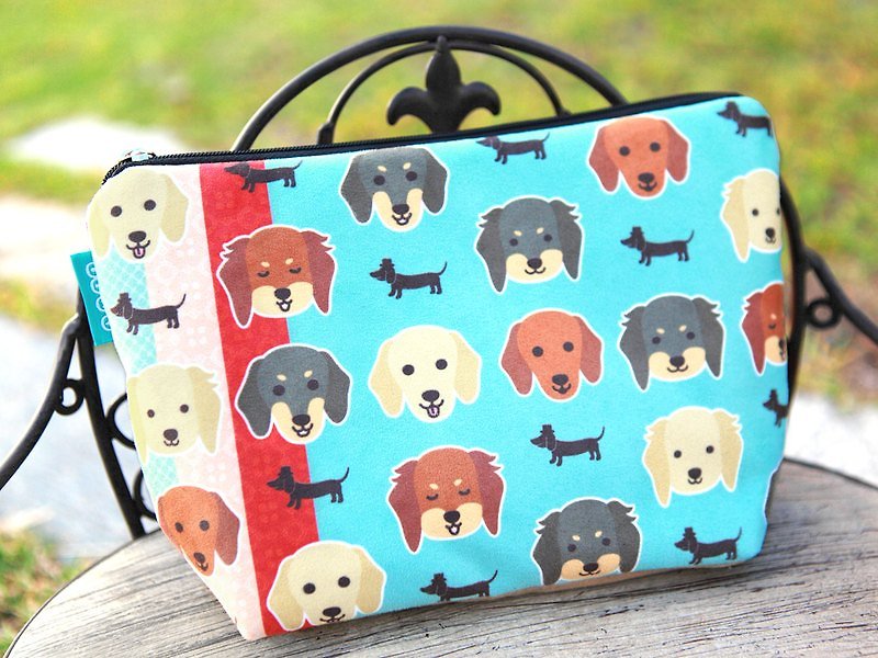 [Dachshund Version-Universal Carrying Bag_Large] Cosmetic bag x camera bag x pet outing bag - Toiletry Bags & Pouches - Other Materials Red