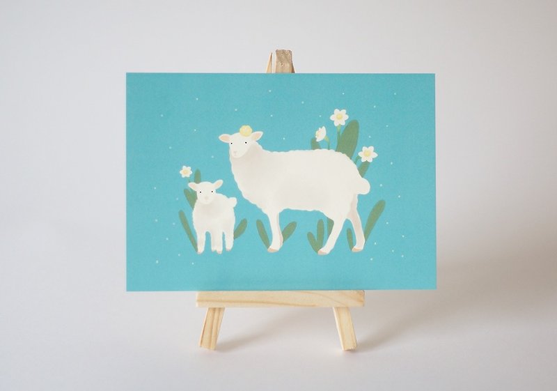[Horned forest] little ball of fur narcissus sheep postcard (single) - Cards & Postcards - Paper 