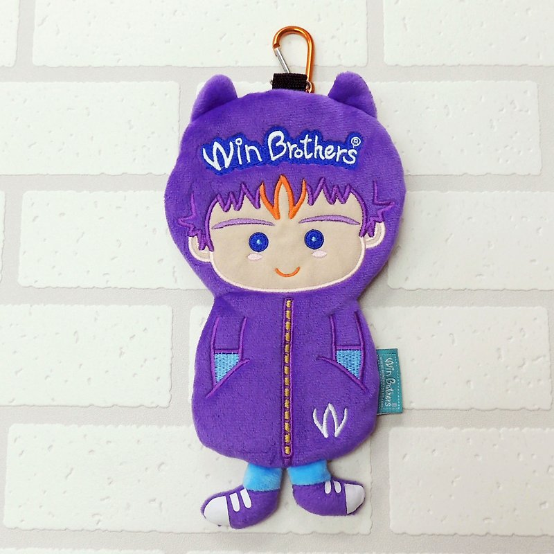 Winbrothers soft plush doll pencil case (S-win) - Pencil Cases - Other Materials Purple