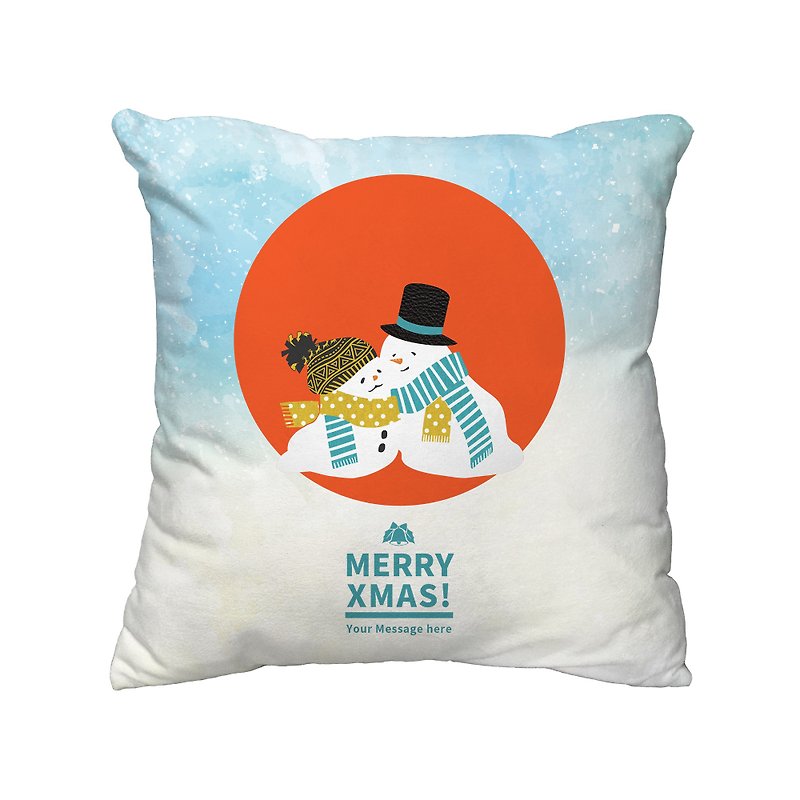 【When we melt together】 Christmas custom throw pillow - หมอน - เส้นใยสังเคราะห์ หลากหลายสี