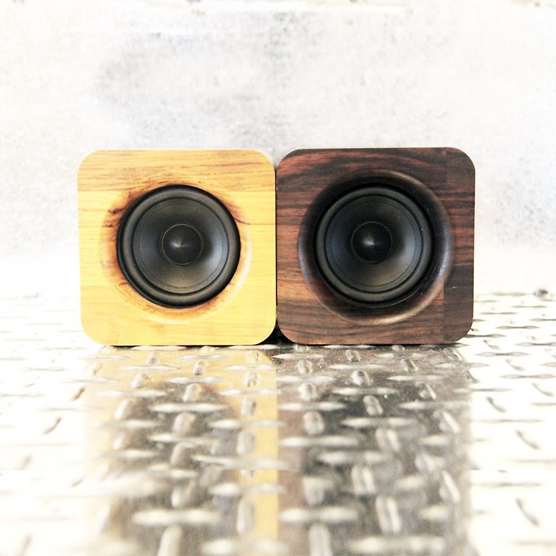 MINFORT | MIN623 small wood Bluetooth stereo (showpiece appearance Loss clearing of goods) (teak) - ลำโพง - ไม้ สีนำ้ตาล