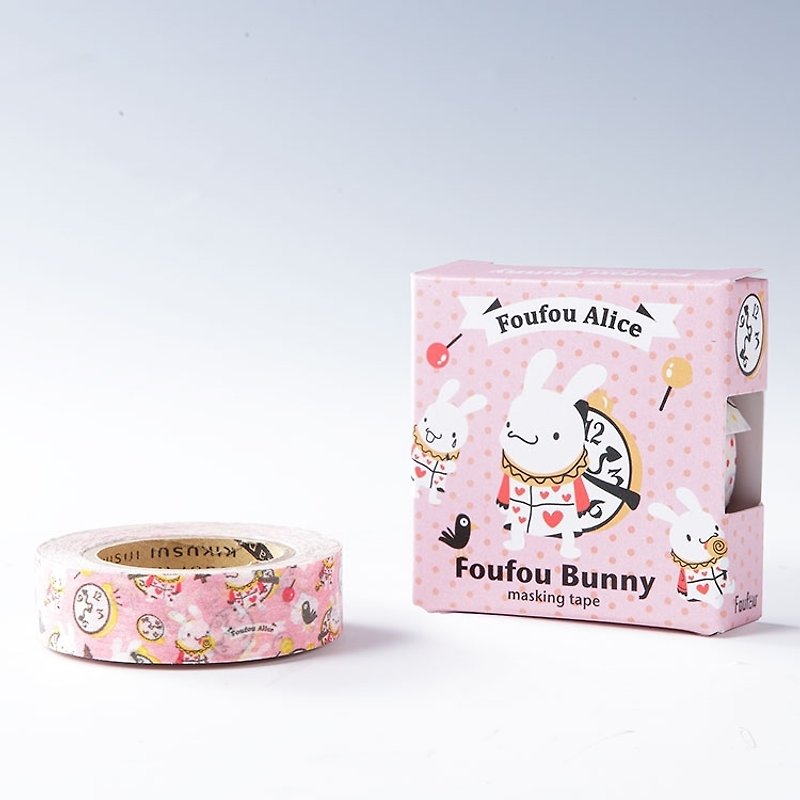 Foufou - Kikusui Manufacturing - story tape and paper tape - Foufou Alice - Washi Tape - Paper Pink