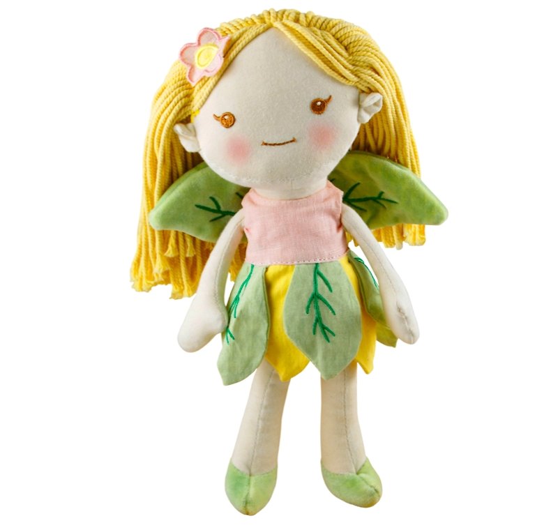 American MyNatural Good Earth Fairy guards the earth fairy-Blond blonde forest - ของเล่นเด็ก - ผ้าฝ้าย/ผ้าลินิน สีเขียว
