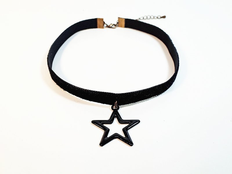 W&Y Atelier - Black Choker , Star Necklace (4 colors) - สร้อยคอ - วัสดุอื่นๆ สีดำ