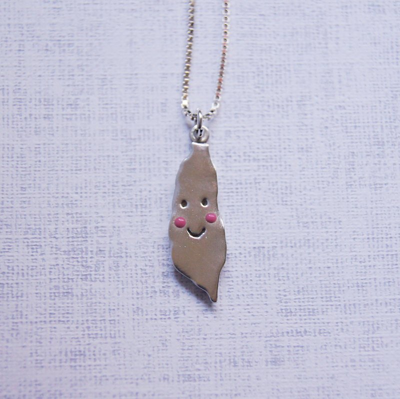 * Smile! Taiwan--Pink Dimple* handmade silver necklace - Necklaces - Other Metals Silver