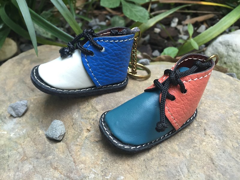 回復小さな革靴キーリング_ - キーホルダー・キーケース - 革 多色