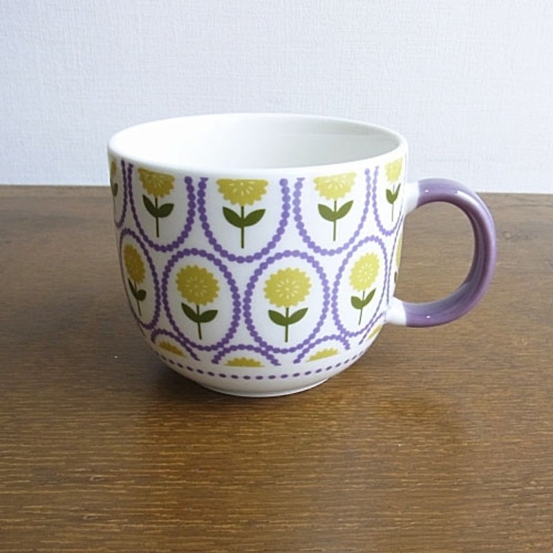 Girl apartment :: Japanese Bisque- Nordic Tile Mug - Purple - Mugs - Glass Purple