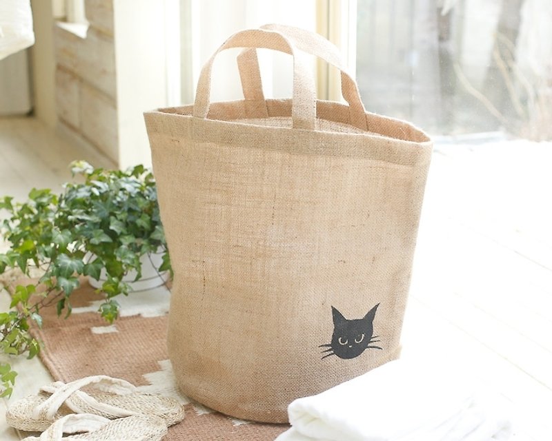 Earth tree fair trade & eco cat linen storage bag - Other - Cotton & Hemp 