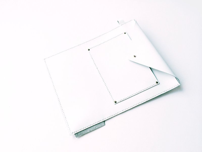 Zemoneni乳白色手作りの限定版のiPadケース - PCバッグ - 革 多色