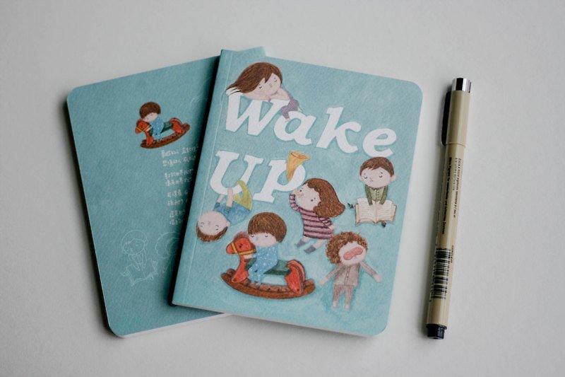 【口袋筆記本】WAKE UP / 靈感來自最愛的樂團 Arcade Fire - 筆記本/手帳 - 紙 綠色
