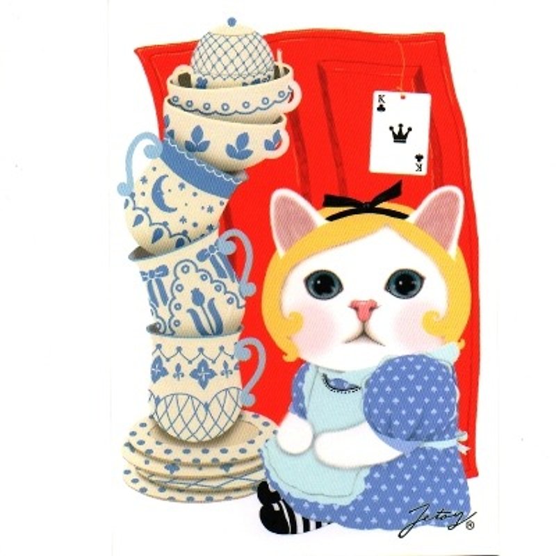 JETOY, sweet cat postcard _Alice (J1407120) - การ์ด/โปสการ์ด - กระดาษ หลากหลายสี