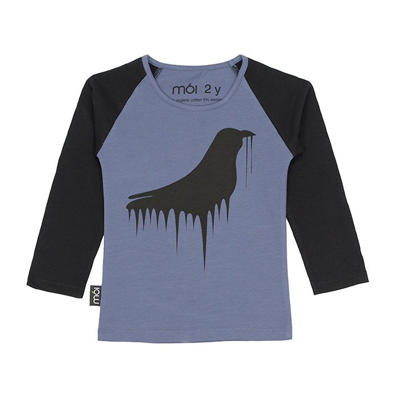 [Nordic children's clothing] Iceland organic cotton long-sleeved shirt 1 to 8 years old blue - Tops & T-Shirts - Cotton & Hemp 