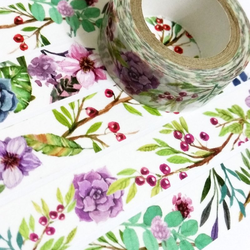 Masking Tape Forest Berry - มาสกิ้งเทป - กระดาษ 