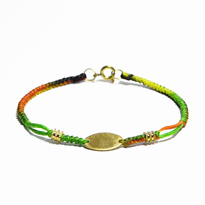 W&Y Atelier - Wax Line Silk Bracelet , Brass Jewelry (17 colors) - สร้อยข้อมือ - ขี้ผึ้ง หลากหลายสี