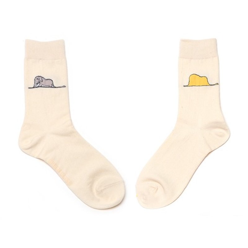 GREEN BLISS organic cotton socks - [joint series] Le Petit Prince small prince stockings (male / female) - ถุงเท้า - ผ้าฝ้าย/ผ้าลินิน ขาว