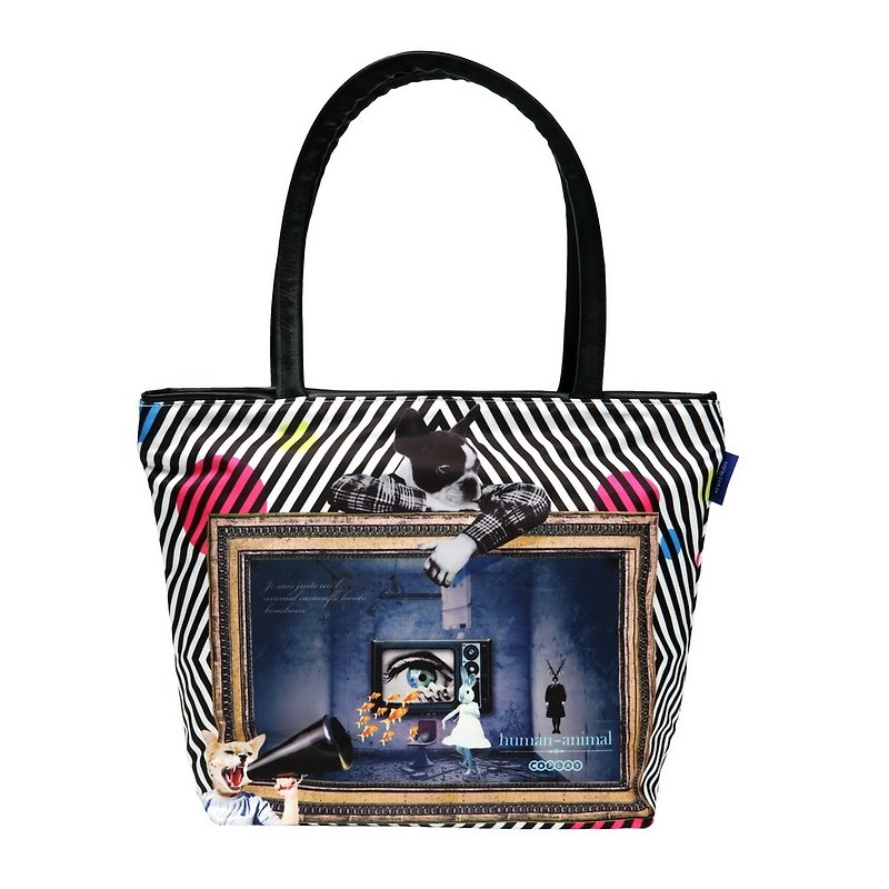 COPLAY tote bag II-Hepburn lifes - กระเป๋าแมสเซนเจอร์ - วัสดุกันนำ้ สีดำ