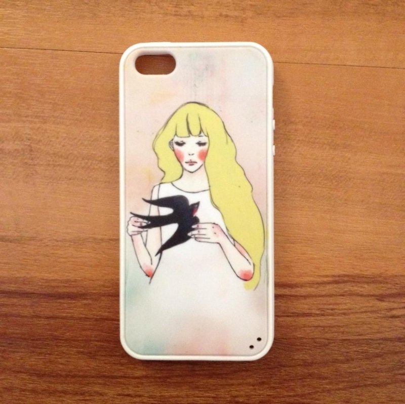 swallow  girl phone case i5/5s - スマホケース - プラスチック イエロー