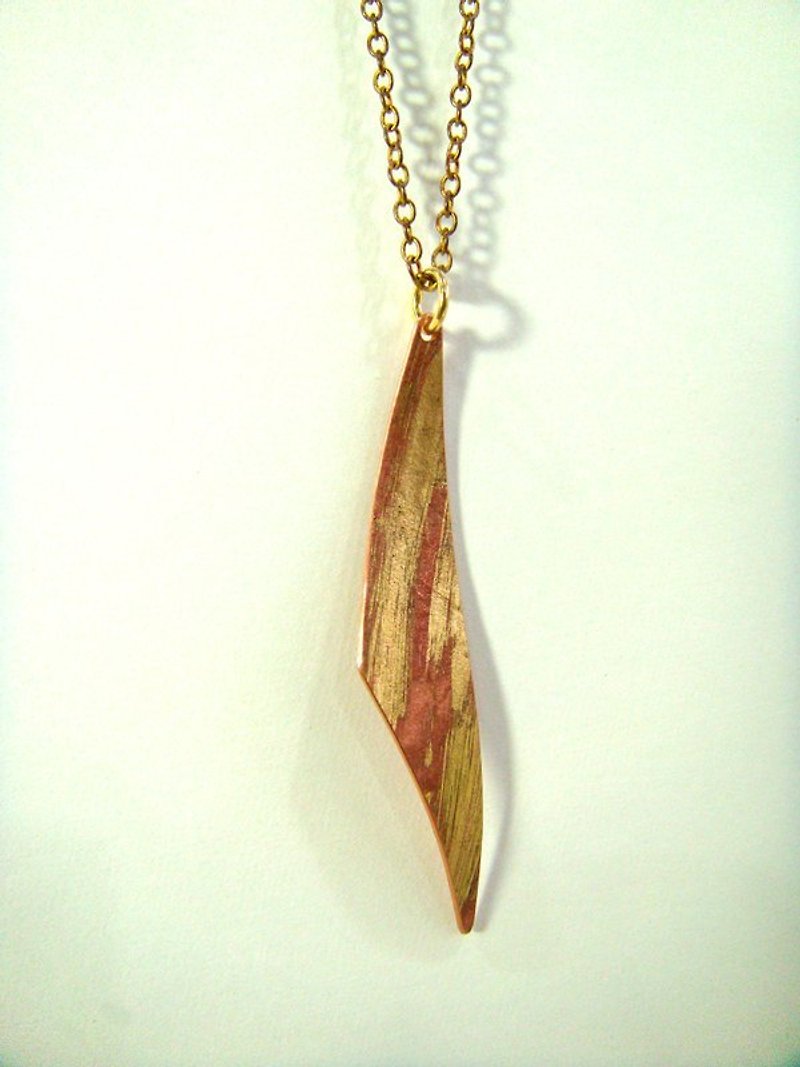 [StUdio] copper geometric necklace 1 - สร้อยคอ - โลหะ สีแดง